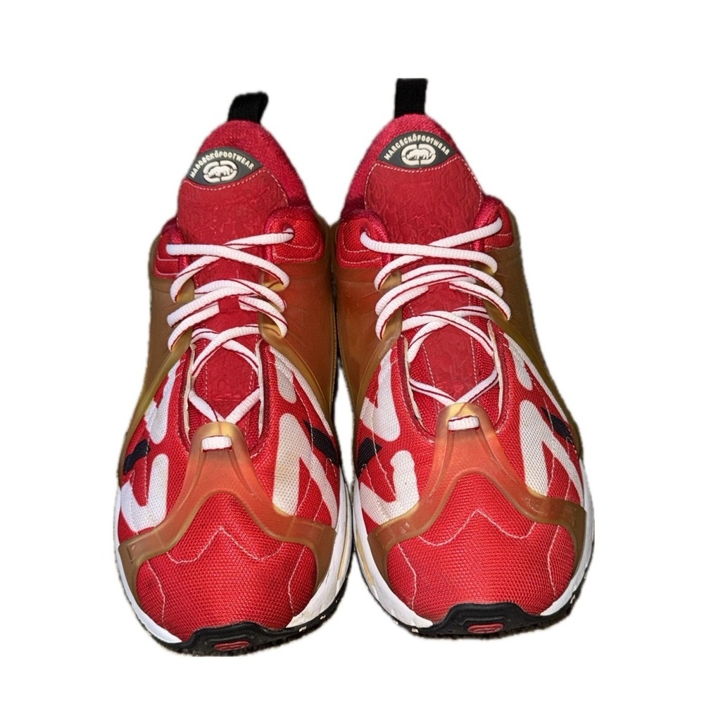 MARC ECKO Footwear Tech Runner Sneakers‎ Red White Y2K Shoes | US Men's 13
